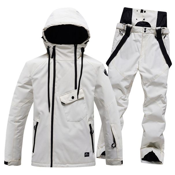 Solid Color Suit For Men And Women, Windproof, Waterproof, Warm, Breathable, Winter Snow Country Ski Equipment, Couples_desvips.com