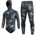 3.5mm Two-Piece Fishin For Men With Hood CR Smooth Skin Divin Suit Thickened Cold-Proof Warm Camouflae Wetsuit_desvips.com