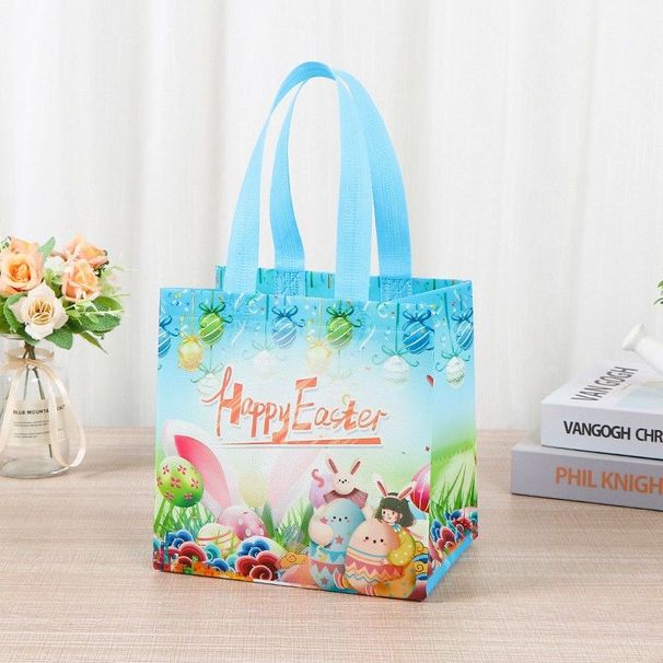 tote Easter Eggs, Candy, Bunny Party, Laminated Eco-friendly Non-woven Fabric Gift Bag, Cross-border Supply_desvips.com