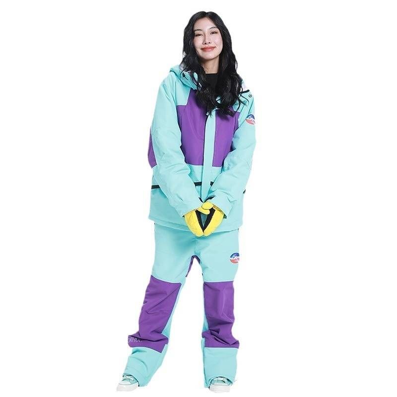 Women's Men's Professional Snowboard Snowsuit Double Board Warm And Thick Windproond Waterproof Outdoor Skiing Equipment_desvips.com