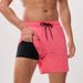 Double Layered Five Quarter Pants, Loose, Breathable, Quick Drying, Soft, Running, Fitness Training, Casual_desvips.com