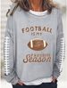 Women's Sports Pullover Sweatshirt Casual Letter Football Print Street Round Neck Long Sleeve Top For Autumn And Winter_desvips.com