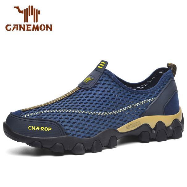 LazyZoom Men's Mesh Breathable Hiking Outdoor Large Size Non-Slip Trekking Slip-On Lightweight Soft Sole Water Shoes_desvips.com