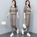 001 2025 Spring And Autumn New Women's Tracksuit For Petite Figures, Loose Sweatshirt, Youthful Fashionable Casual Two-Piece_desvips.com