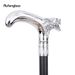 White Wolf Head Biting Decorative Stick Parties Decorative Cane For Halloween For Cosplay And Parties, For Cosplay & Party_desvips.com