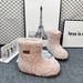 Inner Height Increase Lamb Sheep Baa ~ Furry For Women Wool Lined Winter New Short Birkens Tock Cotton Shoes Snow Boots_desvips.com