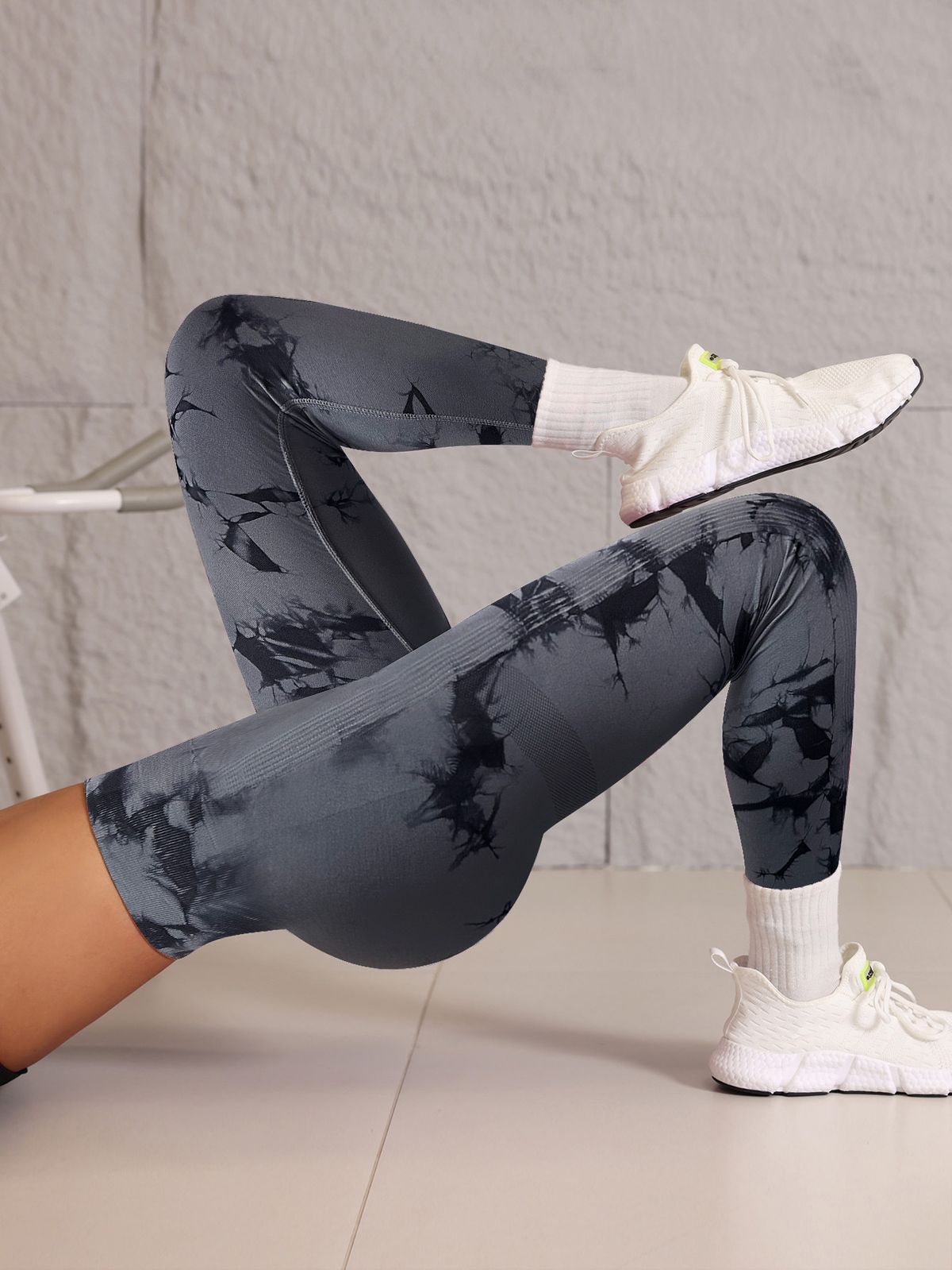Seamless Women's High Elastic Tie Dye Sports Pants Are Suitable For Everyday Wear And Outdoor Fitness Running._desvips.com