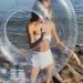 Glitter Transparent Swim Ring Thickened PVC Inflatable Pool Float For Adults Kids Sparkling Water Floating Ring With Shimmer Effect_desvips.com