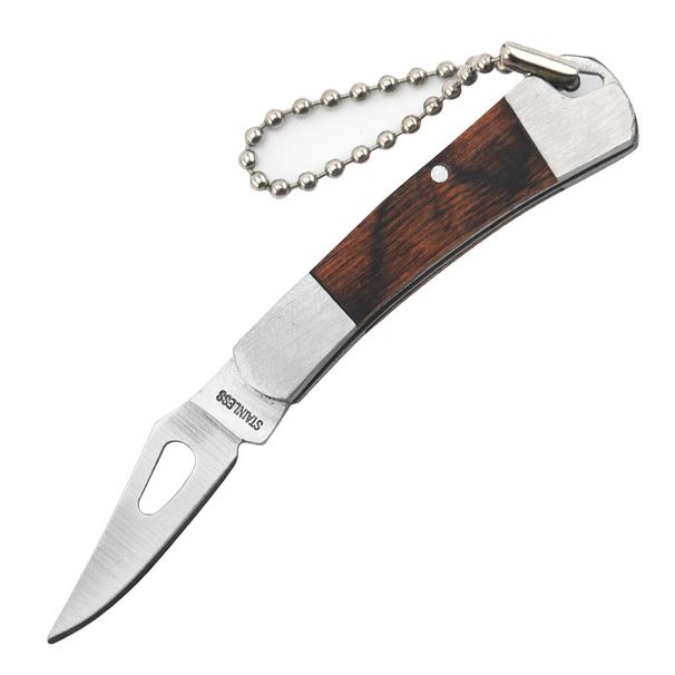 Outdoor Portable Double Steel Head Four-Piece Set Colorful Wood Small Folding Classic Sharp Pocket Knife_desvips.com