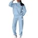 2025 Women's Sweatshirt Letter Heat Transfer Sleeve Long Pants Zipper Casual Sports Two-Piece Set_desvips.com
