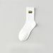 6 Pairs Spring Autumn Sports All Antibacterial And Odorous Youth Cotton Large Size Letter Men's Middle Socks_desvips.com