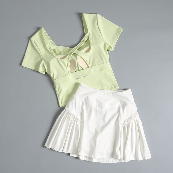 Badminton Dress Tennis Skirt Sports Set For Women Summer 2025 New Morning Running Quick-Dry Fitness Clothing Yoga Short_desvips.com