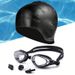Anti-fog Silicone Swimming Glasses ++ Silicone Ear Protection Swimming Cap + Silicone Nose Clip Earplugs Set_desvips.com