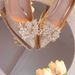 P7 French Sequined Crystal Diamond Engagement Wedding Dress Xiuhe Bridesmaid Bride Shoes Banquet Not Tired Feet High_desvips.com