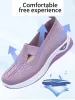 Women's Shoes Solid Color Breathable Sneakers, Casual Sneaker Women's Summer Sneakers, Low-top Knitted Casual Mom Shoes_desvips.com