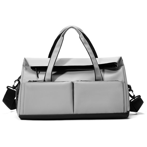 New Large Capacity Waterproof Fitness Bag, Independent Shoe Compartment, Short Distance Travel Bag, Hand Raised, Stylish Luggage Bag_desvips.com