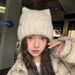 Cat Ear Knitted For Women, Autumn And Winter New Japanese Style Warm Cute Knit Hat, Korean Version Thickened Versatile_desvips.com