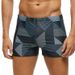Men's Swim Trunks - Plaid Print & Quick-Dry Fabric (Elastic Waist UPF50+ Plus Size Beach & Hot Spring Wear Black/Blue/Red)_desvips.com
