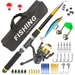 Cross-Border Sea Lure Full Combination Hard Soft Bait Reel Retractable Fishing Rod Beginner Set Complete_desvips.com