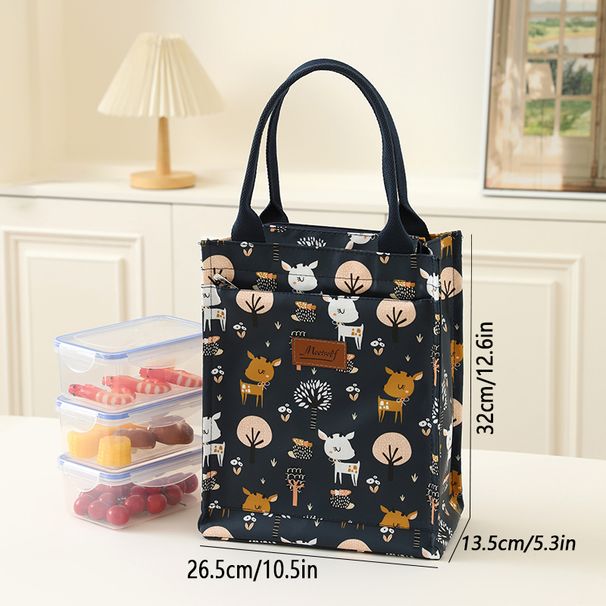 Original Cute Bento Bag, Large-capacity Handbag For Office Workers, Cartoon Insulated And Fresh-keeping Bag_desvips.com
