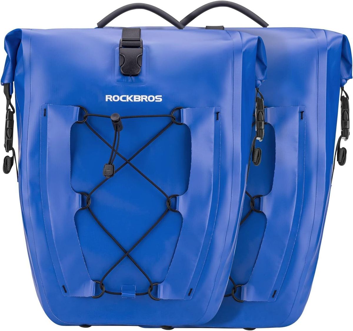ROCKBROS Double Luggage Rack Bag, Bicycle Bag, 25L - 32L, 100% Waterproof, Black_desvips.com