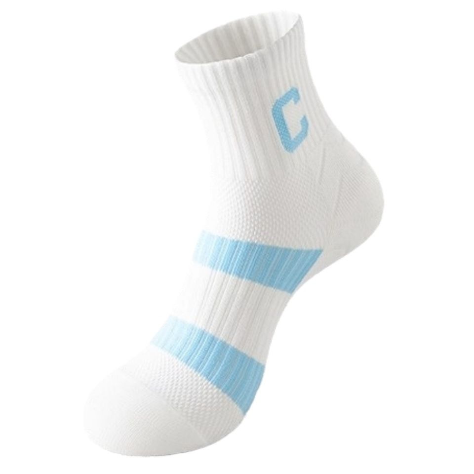 Professional Women's Sports Socks Thick Terry Cloth Sole For Outdoor Running Marathon Hiking Mountaineering Badminton Spring Summer_desvips.com