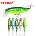 Simulation Minnow Bait Colorful Three Section Lure Bait 15.3g/11cm Plastic Fish Bait Fishing Gear Products_desvips.com