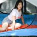 Outdoor single V-shaped TPU inflatable tent sleeping camping ultra light portable waterproof mat beach mat_desvips.com