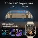 2025 New U13 2.1-inch 3D Square Screen 320*386 Resolution Heart Rate And Blood Pressure Monitoring Men's Smart Watch_desvips.com
