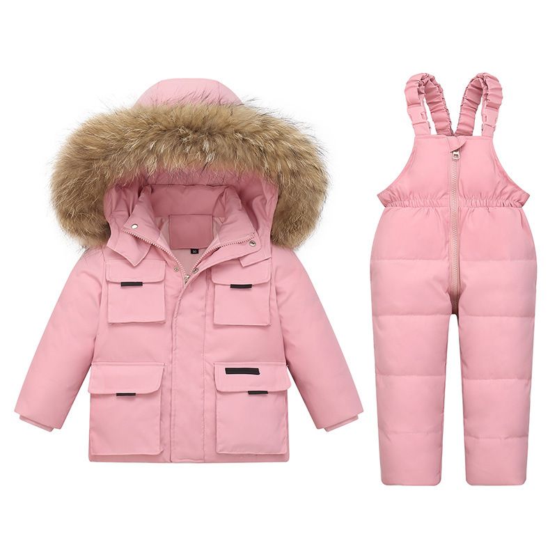 Children's Down Jacket Sets For Boys And Girls Aged 1 6, Thickened Two Piece Winter Style._desvips.com