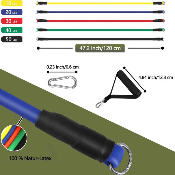 Agilithor Adjustable Resistance Bands | 150 Lbs Max | Durable For Beginners_desvips.com