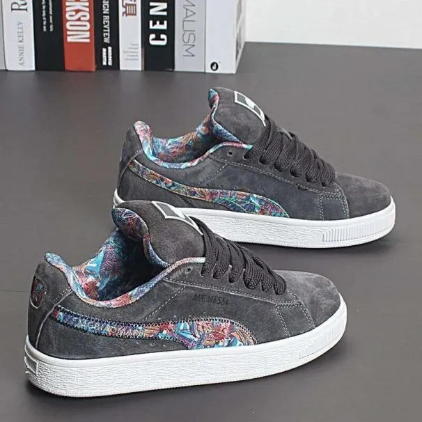 2025 Spring And Autumn Sneakers For Students Thick-Soled Trendy Couple Bread Unisex Versatile Casual Sports Shoes_desvips.com