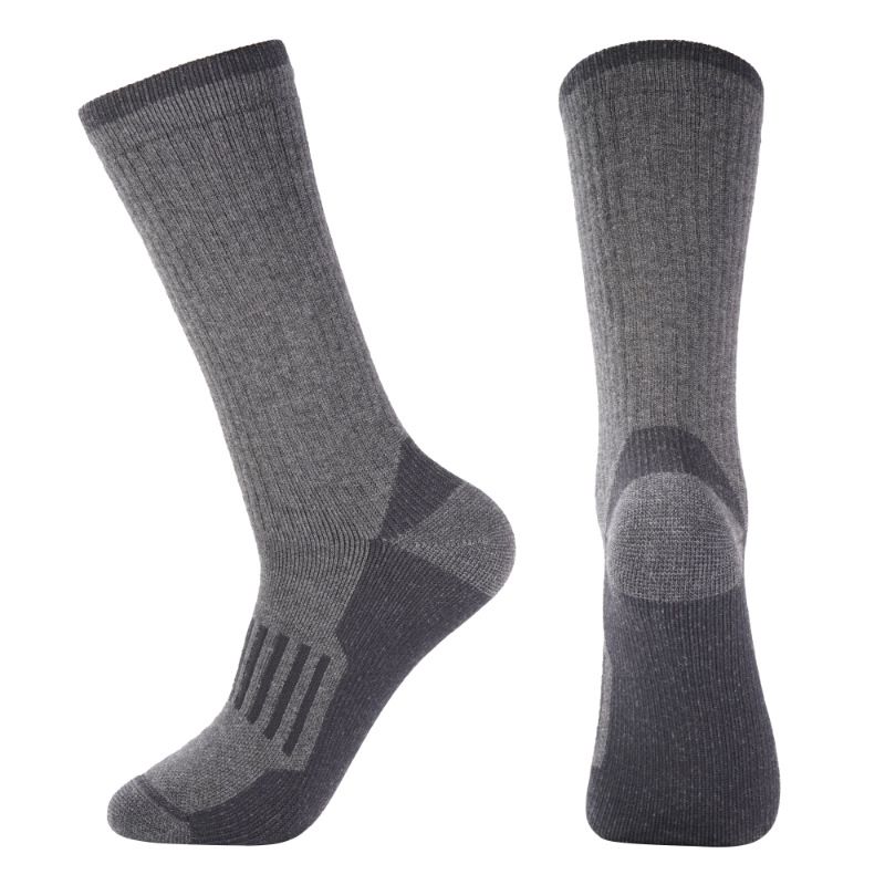 Merino Wool Mid-Calf Terry Ski Climbing Hiking Mountaineering Men's Thickened Sports Socks_desvips.com