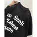 American Style Letter Print Pure Cotton Short Sleeve Unisex T-Shirt Couple Summer New Loose Versatile Trendy Brand Top_desvips.com