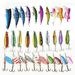 Fishing Tools 30 Plastic Fish Composite Rotating Sequins Set Mixed Lure Minnow Climbing Pencil Insect Bait_desvips.com