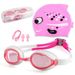 Children's Swimming Goggles And Swimming Caps Set Fashionable High Definition Waterproof And Anti Fog Children's Swimming Goggles Set_desvips.com