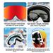 Outdoor New UV Protection HD Anti-Fog With Clip-On Prescription Lenses Ski Goggles_desvips.com
