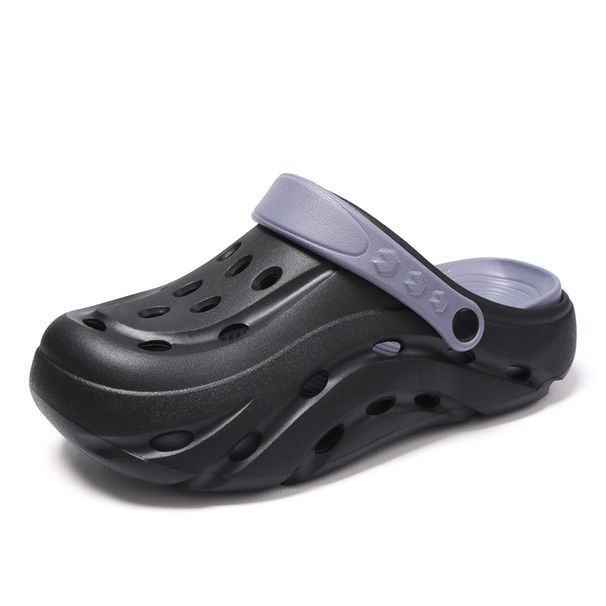 Mens Beach Outdoor Baotou Comfortable Soft Soles Water Shoes Closed Toe Anti Slip Quick Drying Pool Garden Slippers Men_desvips.com