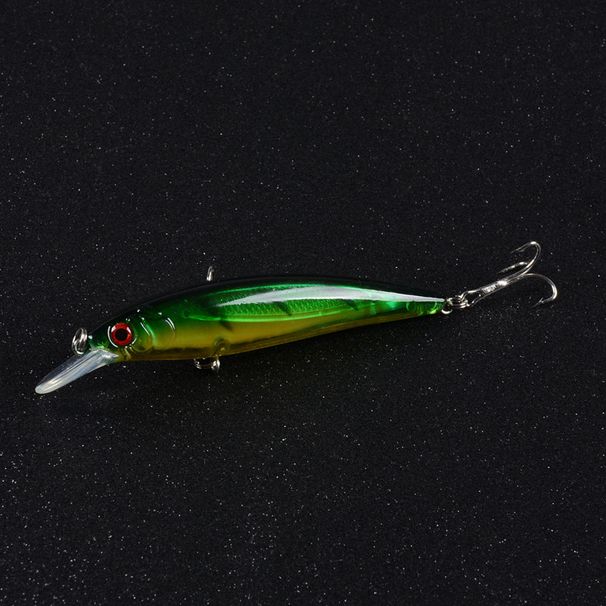 1 Pcs Jigging Minnow Lure Hard Plastic Lure For Bass And Gar, ABS Wobbler With Hook, Crankbait Hovering Style With 3D Laser Eyes_desvips.com