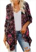 2025 European And American Beach Jacket For Women, Mid-Length Cardigan, Long Sleeve Printed Kimono Cover-Up,_desvips.com