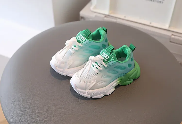 Girls Boys Unisex Mixed Colors Breathable Platform Sneakers Happysteps Children Casual Mesh Light Weight Kids Sports_desvips.com