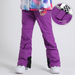 Women's Windproof Waterproof Warm Bib Outdoor Thickened Double Single Board Ski Gear Cotton Snow Pants_desvips.com