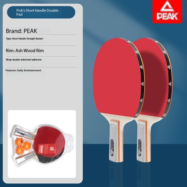 Peak Table Tennis Rackets Set: 2-Pack Ping Pong Paddles For Beginners, Kids & Adults – Professional Match-Ready (Penhold/Flared Handle)_desvips.com