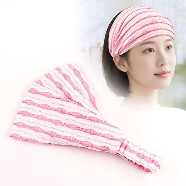 Striped Wide-brimmed Headband To Cover Gray Hair, Summer Breathable Yoga Running Sports Trendy Headscarf, Stylish_desvips.com