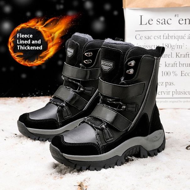Women's Outdoor Winter Boots With Fur Lining - Lace Up Ankle Snow Shoes For Women Plus Size Available_desvips.com