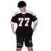 No. 77 Ice Hockey American Short Sleeve Retro Sports High Street Casual Football Basketball Hip Hop Jersey T-Shirt_desvips.com