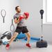 Punching Ball Da Terra, Sacco Da Boxe Da Terra Con Base Riempibile, Ventose E Guantoni, Altezza Regolabile 4 Livelli Da 136-154 Cm, Speed Bag Per Home Gym E Palestra, Nero_desvips.com