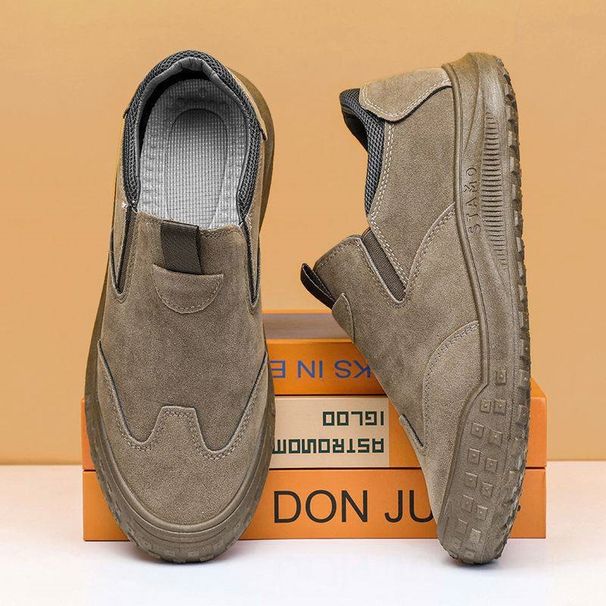 Labor Protection 2023 Spring Low Cut Waterproof Leather Boots For Men's Outdoor Anti Slip And Wear-resistant Casual Work_desvips.com