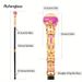 Golden Pink Luxury Round Handle Fashion Stick For Party Decorative Walking Cane Knob Walking Stick Performance Stage Cane 93cm_desvips.com