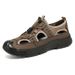 Men's Summer One-Piece Dropshipping Sandals Hollow Breathable Casual Outdoor Wading Thick-Soled Shallow Mouth Single_desvips.com